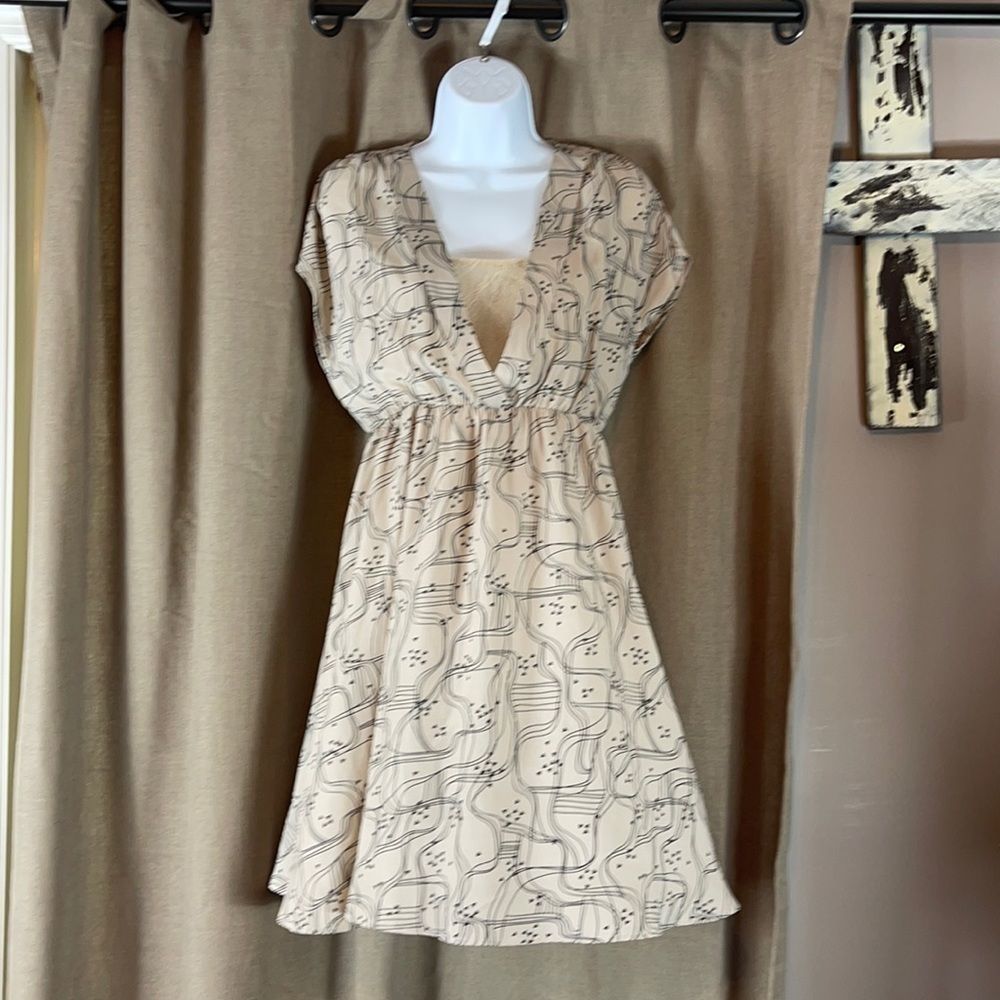 NWT. Bar III. Women’s Oxford Tan Combo dress.